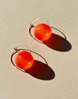 Vermilion Red Solo Hoop Earrings