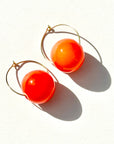 Vermilion Red Solo Hoop Earrings